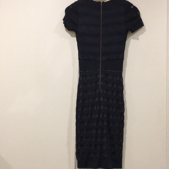 French Connection Navy Blue Bodycon Bandage Dress - Picture 6 of 7